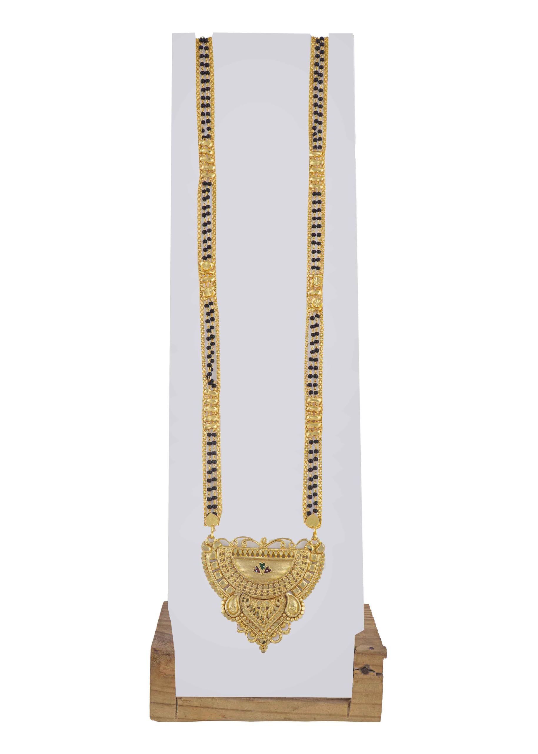 Stylish 22k Gold Plated Mangalsutra (28 inch)