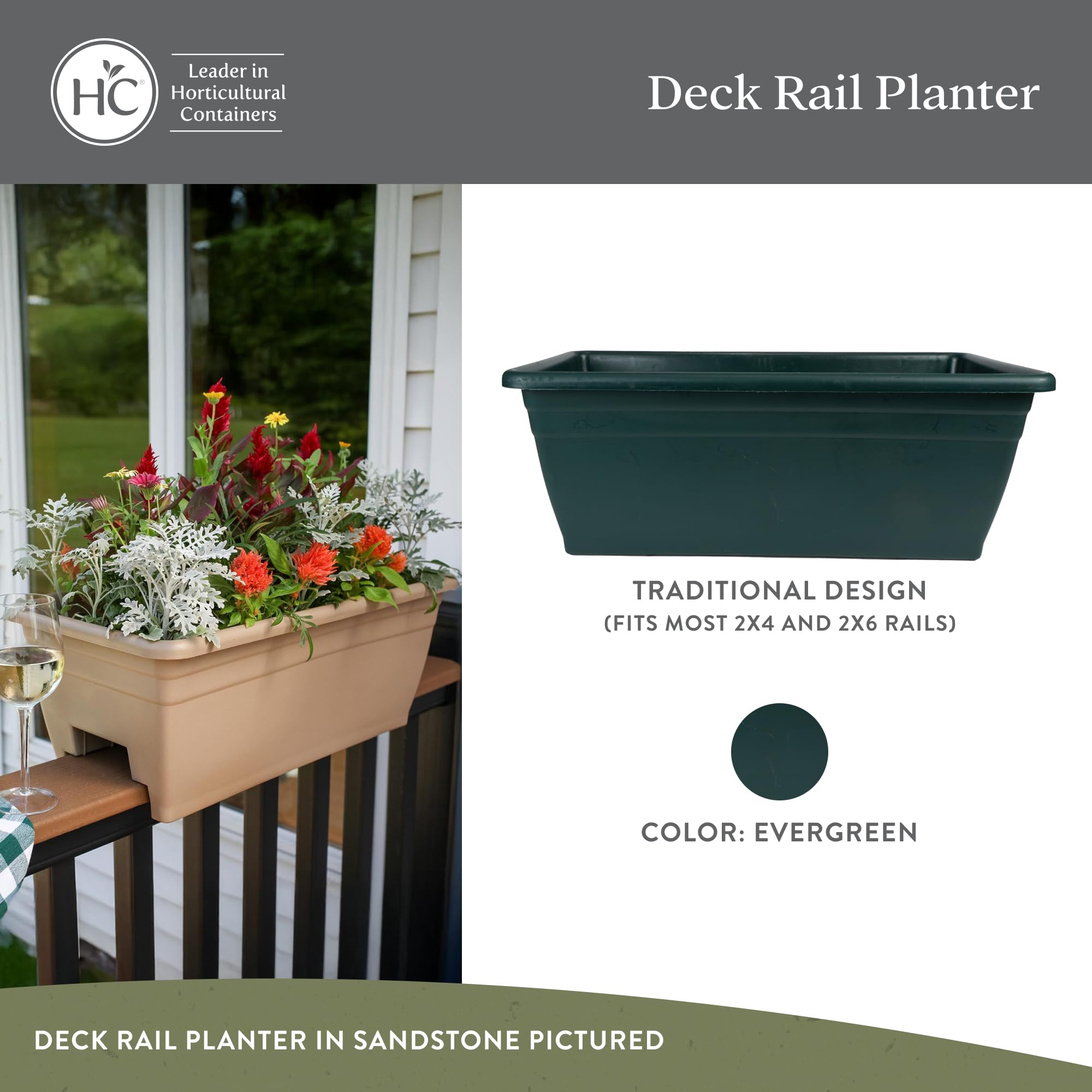 Akro-Mils Green Deck Rail Planter (Produzione sospesa)