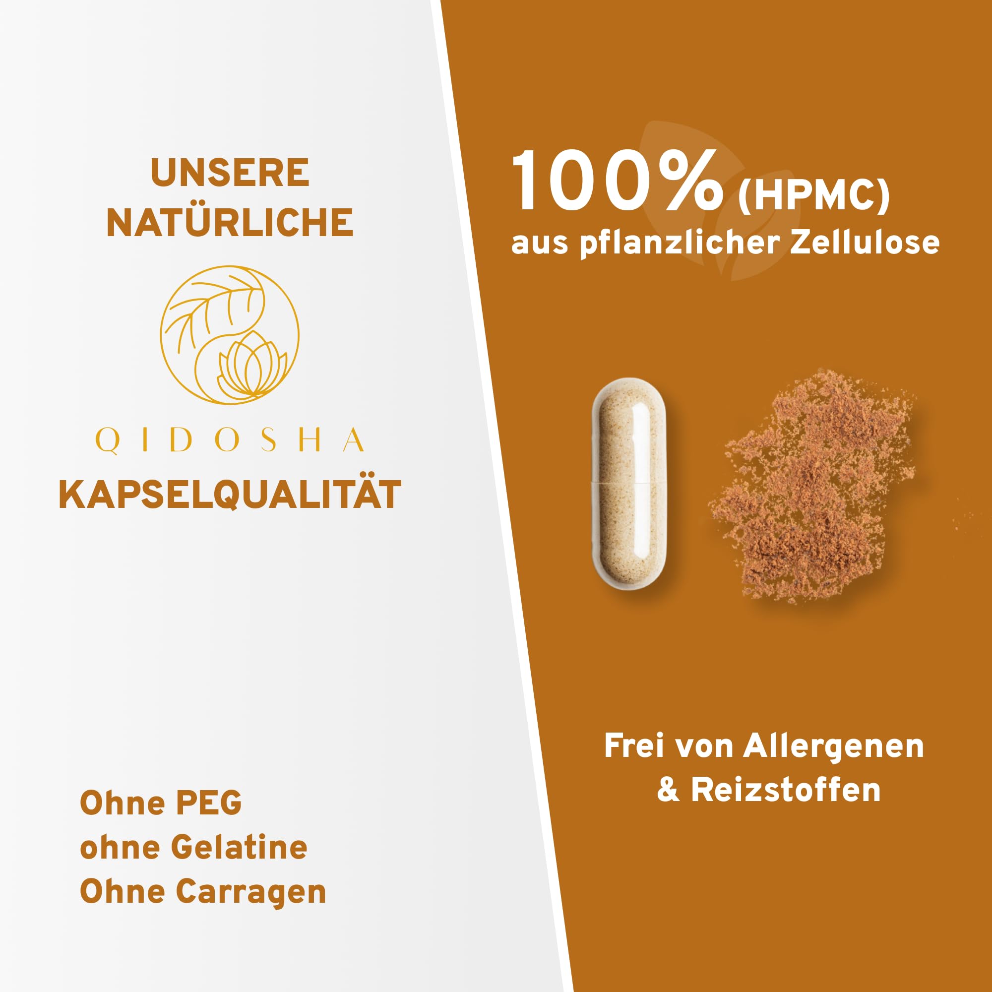 QIDOSHA® Citicolin mit dem Markenrohstoff Cognizin®, 500mg Citicolin je Kapsel, 90 Kapseln im Apothekrglas, jede Charge laborgeprüft, deutsche Fertigung
