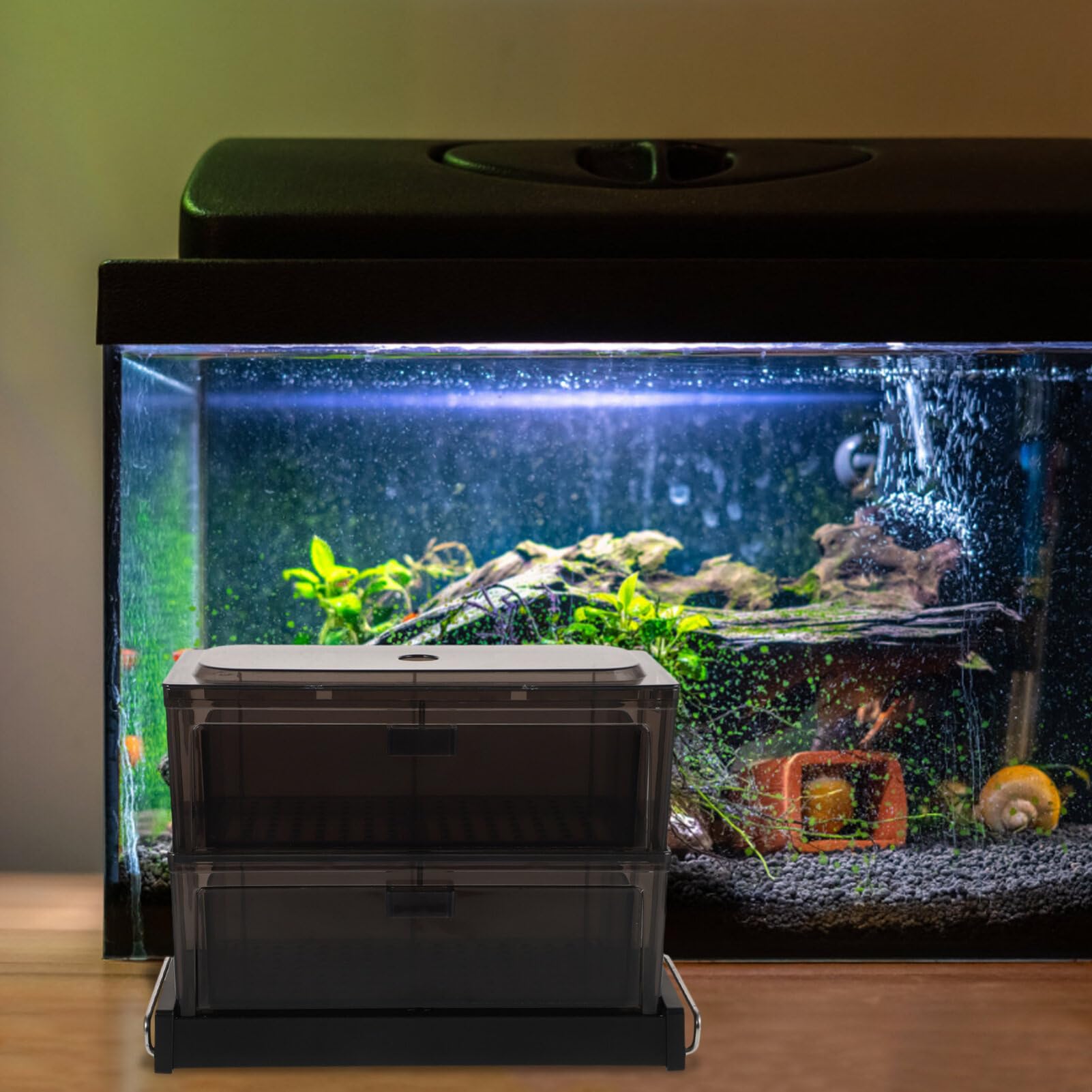 Toddmomy Filtro Acuario Multifuncional Caja De Purificación para Pecera Caja De Goteo De Limpieza Resistente y Práctica