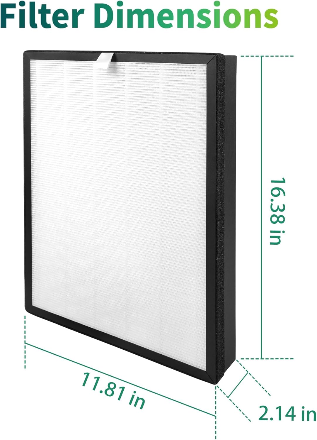 400 HEPA Air Purifier Filter Replacement, Compatible with Puroair 400 Air Purifier, 3-in-1 High-Efficiency Activated Carbon, 2 Pack - Image 7