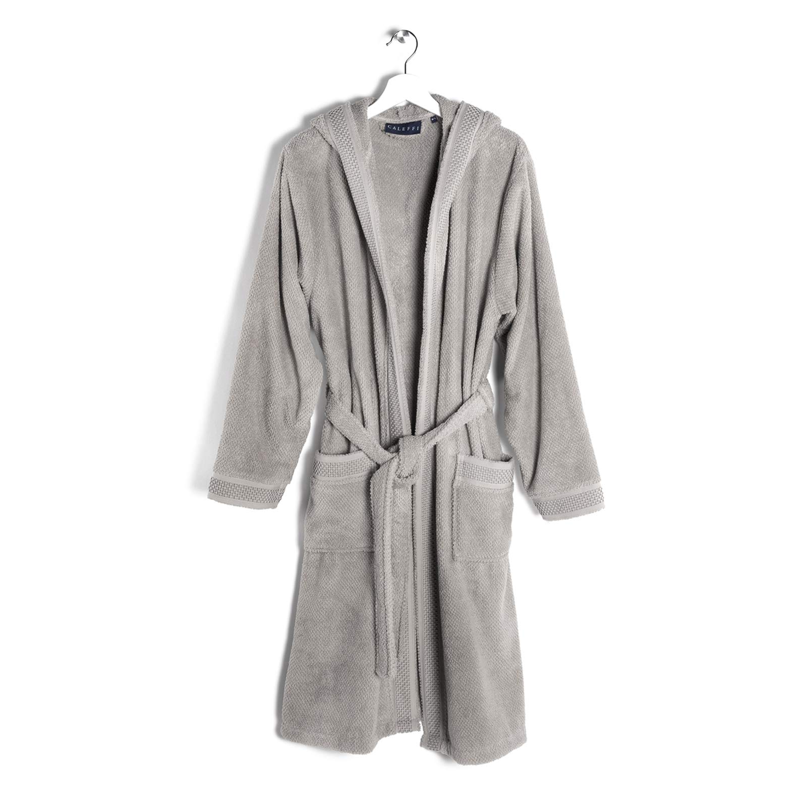 CALEFFI - Accappatoio per adulti, Donna / Uomo / Unisex con Cappuccio, in Spugna 100%