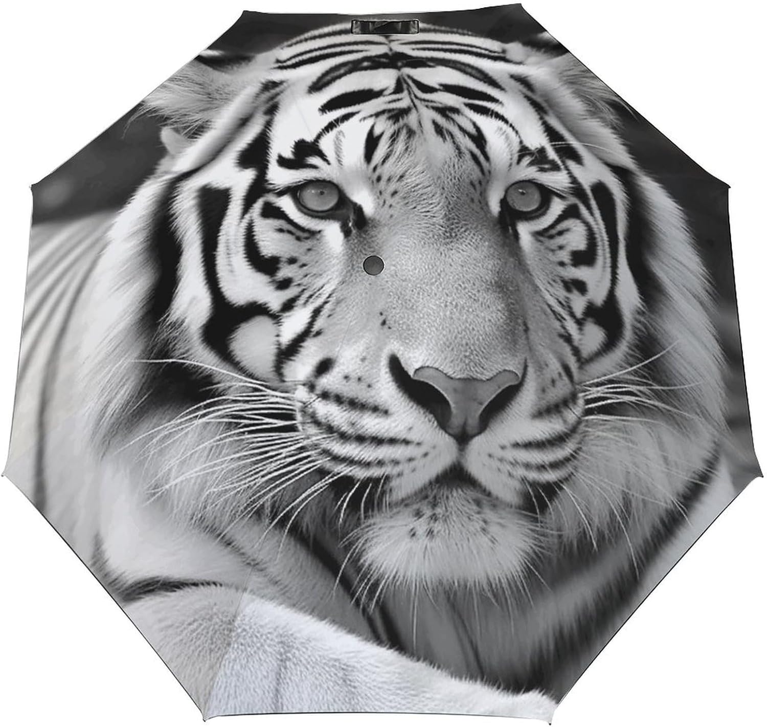 Windproof Travel Umbrella Black White Tiger Folding Small Sun Umbrella Lightweight Small And Compact Suit for Pocket