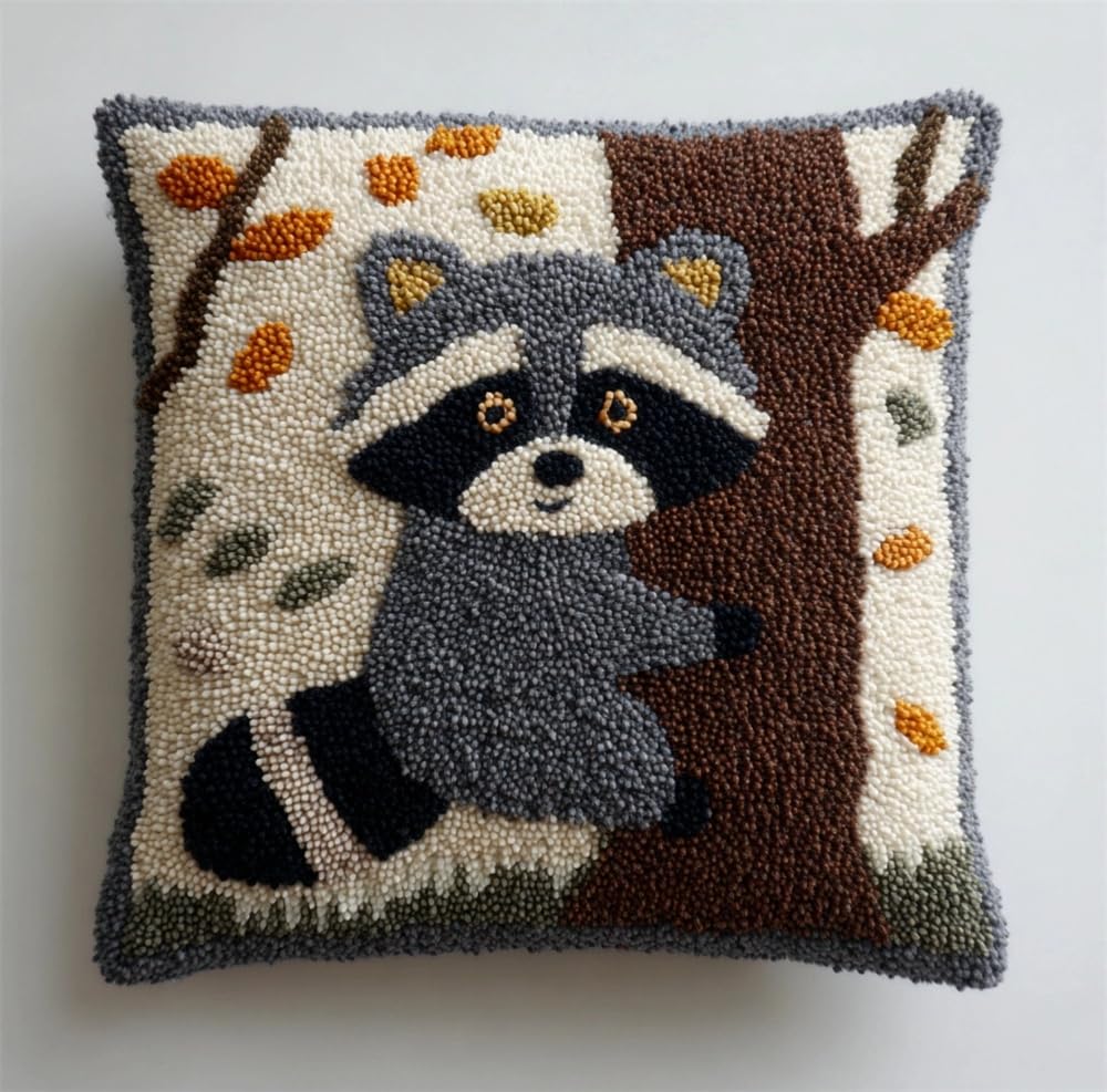 kitphoenix Latch Hook Kits for Adults, Raccoon in A Tree