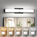 Moderne LED Bar lumineux de salle de bains 40 De pouce, 40W 3600 Lumen Salle de bain variable luminaires sur miroir, 5CCT Vanity lumières pour salle de bains, Matte noir salle de bain Vanity luminaires