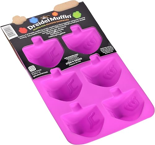 Miniatura 4 de The Kosher Cook Dreidel - Moldes de silicona con forma para hornear, congelar, dulces, cubitos de hielo, chocolate y más, aptos para horno y