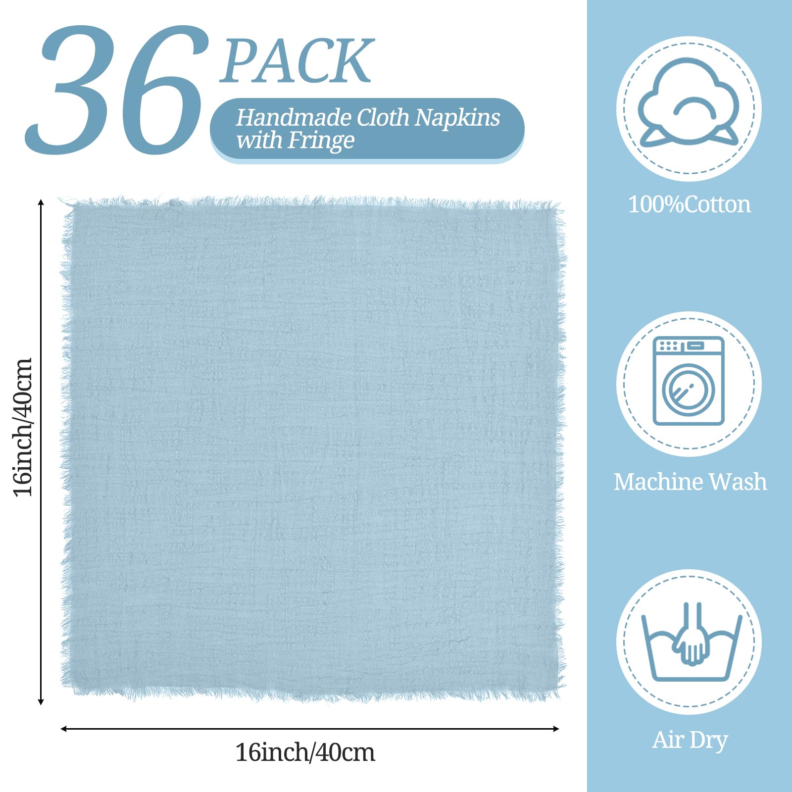 60 Pack Handmade Cloth Napkins With Fringe,Pink Cotton Linen Napkins,Natural Soft