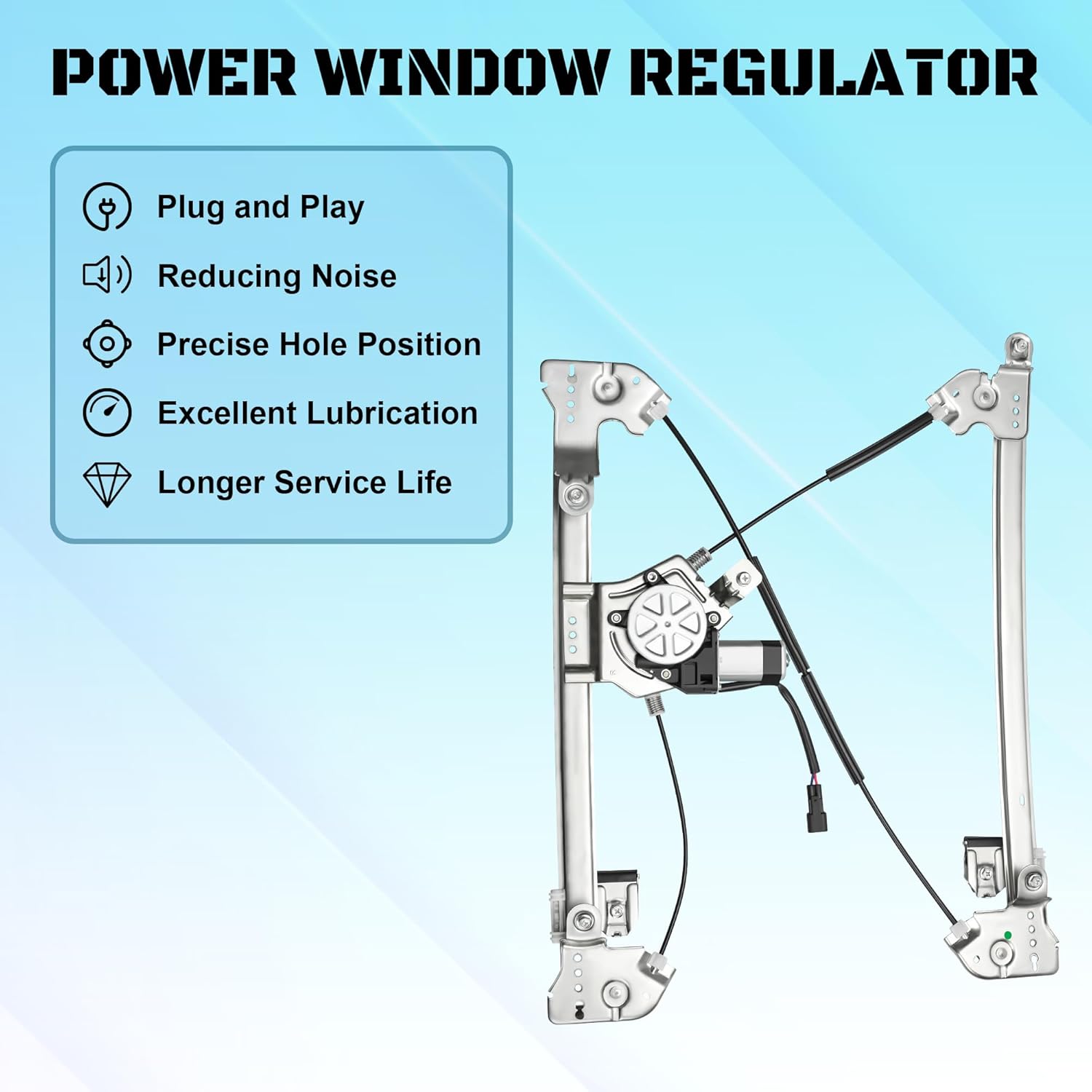 741-429 Front Passenger Side Power Window Regulator and Motor Assembly Fit for Ford F-150 2004 2005 2006 2007 2008 (Standard or Crew Cab), Lincoln Mark LT 06 07 08 Window Lift Regulator