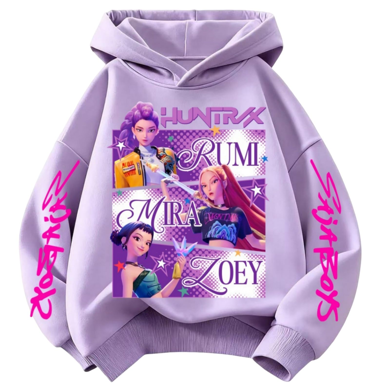 K-Pop Hoodie For Girls Teens Trendy Long Sleeve Sweatshirt Graphic Print Cozy Hunters Hoodies De-Mon Pullover