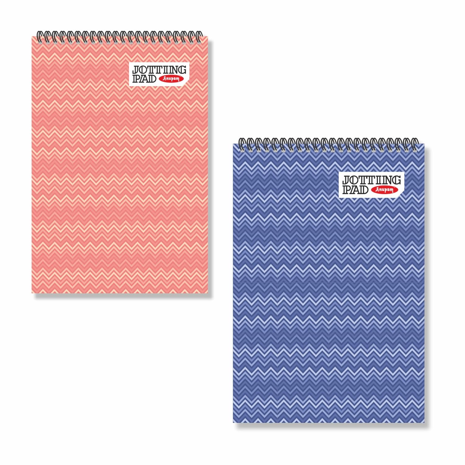 Anupam Confezione da 2 blocchi per appunti a spirale, 7 x 10 cm, 100 pagine, copertine assortite, blocco note piccolo, formato tascabile, blocchi per appunti per casa, università, lavoro o scuola