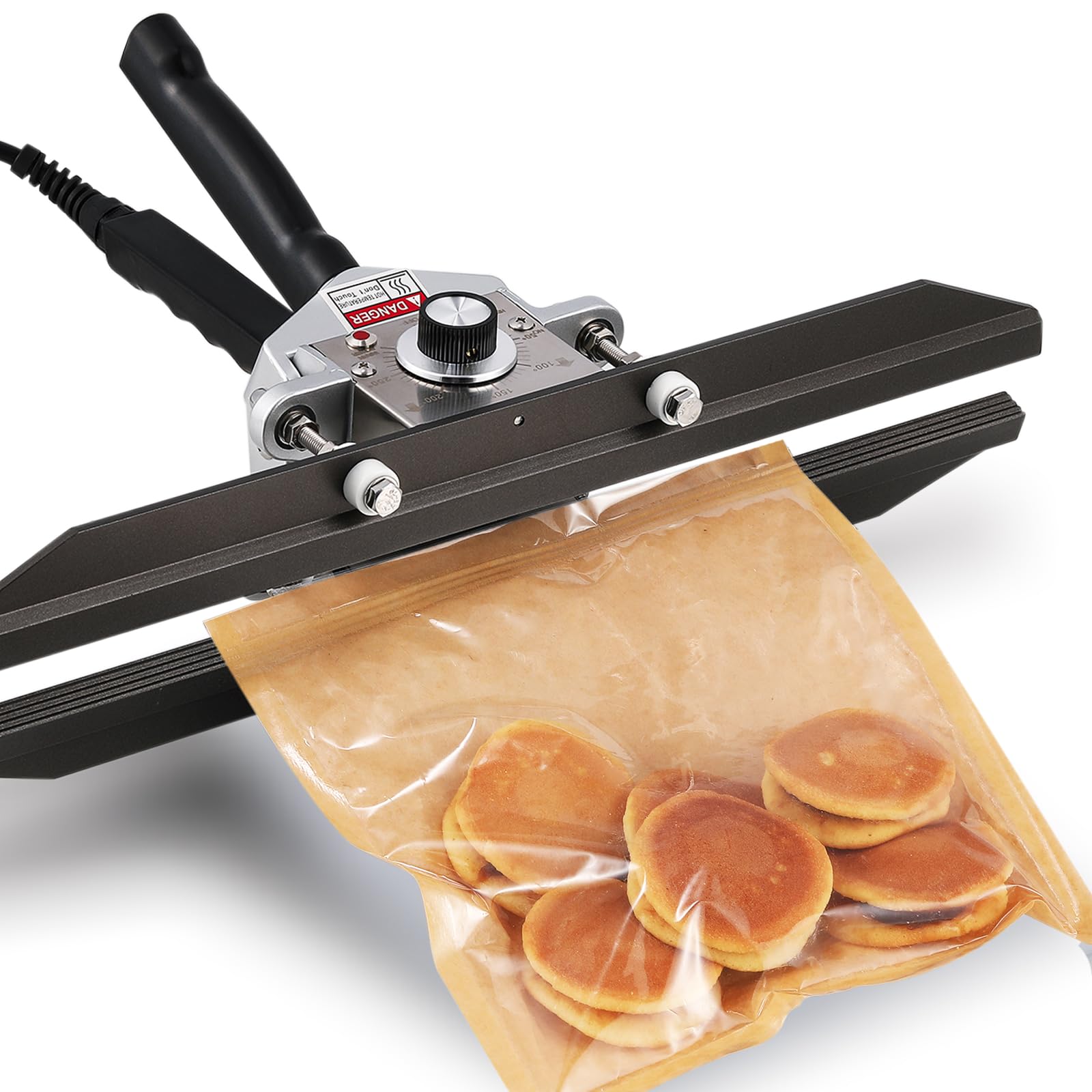 Hanchen 500mm Crimp-Heißsiegelgerät Tragbare Handheld Heißsiegelgerät 0~250℃ Folienschweißgerät Lebensmittelverpackungen Siegeln Bag Sealer für Aluminiumfolienbeutel, Kraftpapiertüten