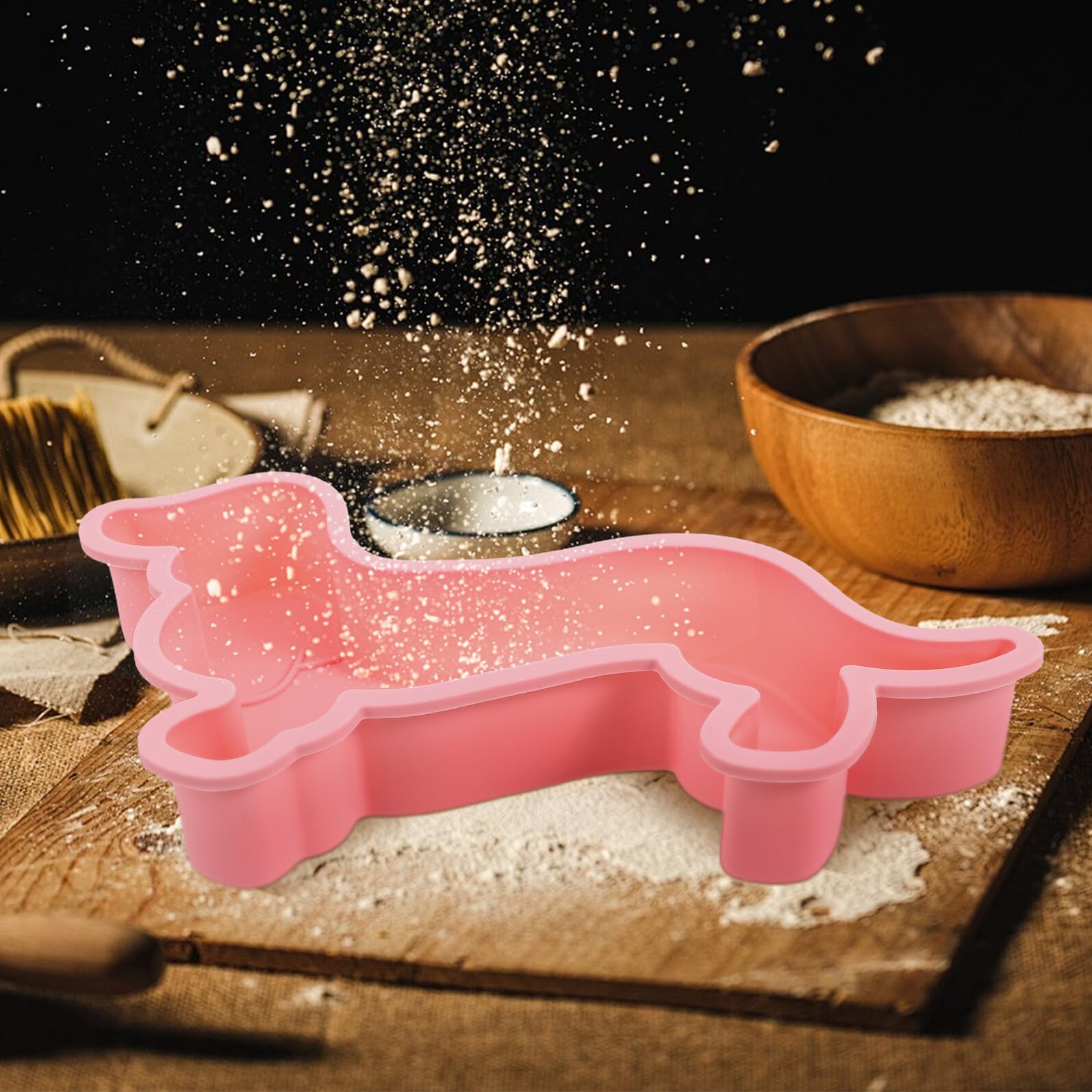 Moldes de Silicona Pack de 2 Unidades Forma de Perro para Chocolate para Hornear Pasteles y Dulces Antiadherentes y Resistentes en Cocina