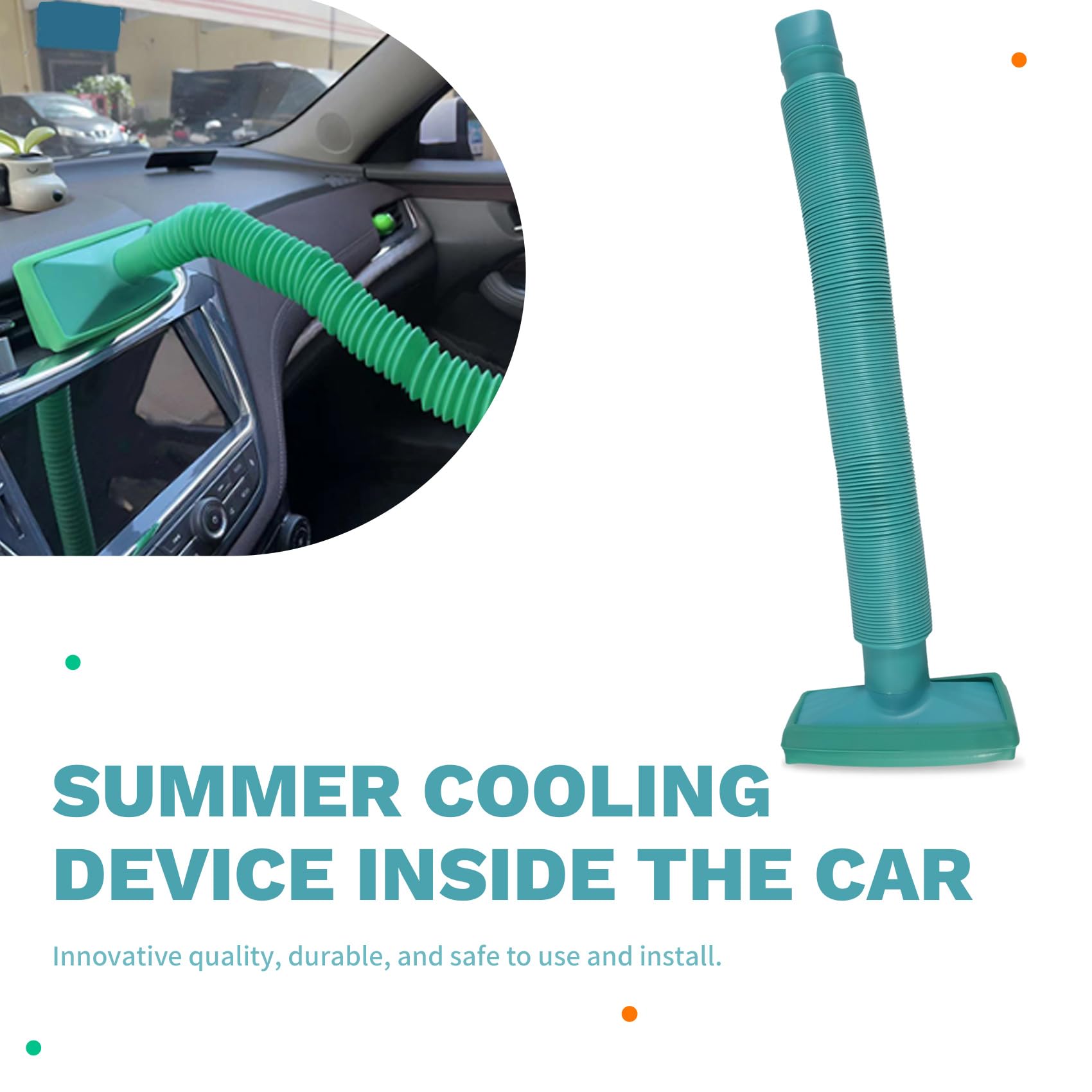 1 STK. Auto-Klimaanlagenentlüftungsverlängerungsschlauch Teleskop Universelle Automobilbedarf Auto-Klimaanlage A/C Auslassschlauch, Grün