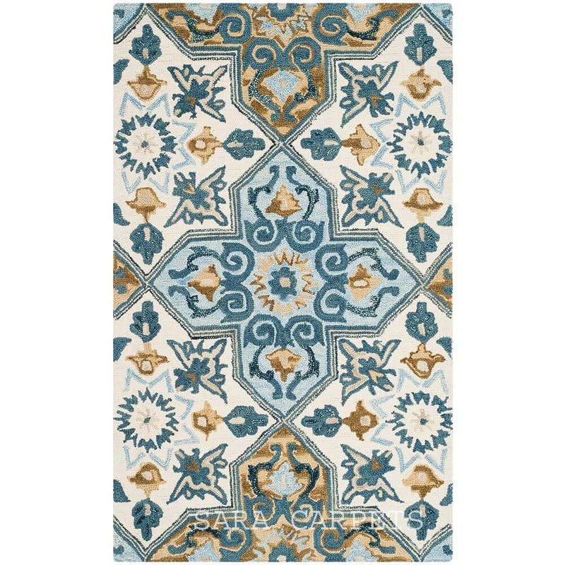 Image of Modern Abstract Hand Tufted Wool Floor Carpet for Home decore Living Room|Home and Bedroom & Hall 12x18 feet (360 x 540cm) Multi H39