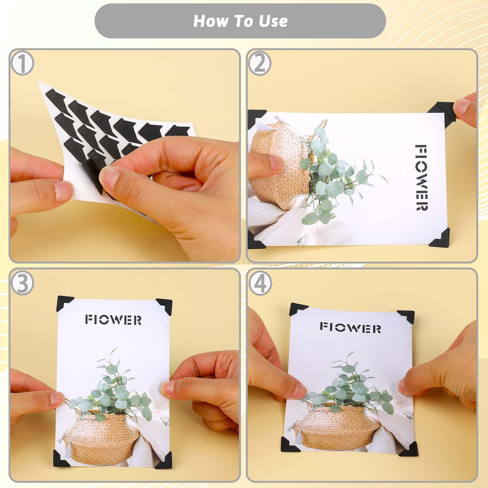 240 Angoli Portafoto Adesivi Per Album E Scrapbooking – Formato 2x2 Cm, Colore Oro, Fissaggio Facile Senza Acidi