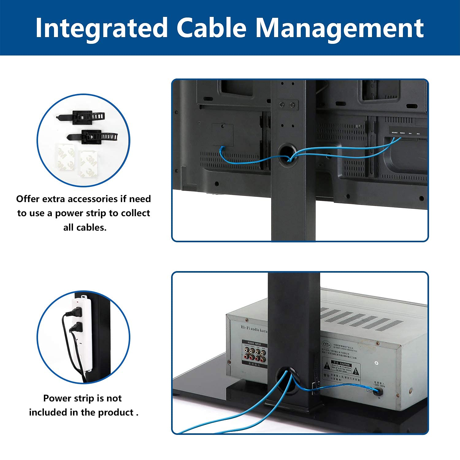 Rfiver Swivel Floor TV Stand with VESA Mount for 32 39 40 43 49 50 55