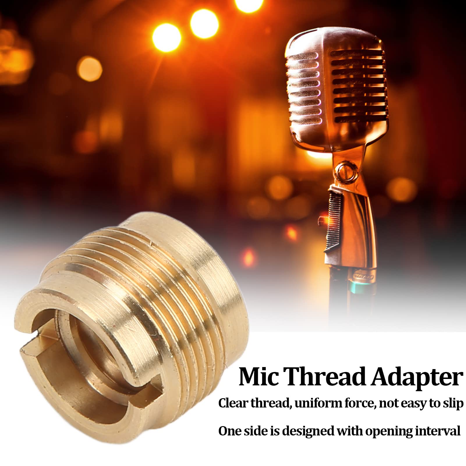 Odporny na Rdzę Adapter do Statywu Mikrofonowego, 3/8 Cala żeński do 5/8 Cala Męski Adapter Gwintowany do Mikrofonu, 5 Szt. Miedziany Adapter śrubowy do Stojaka Mikrofonowego Ramię Zawieszenia