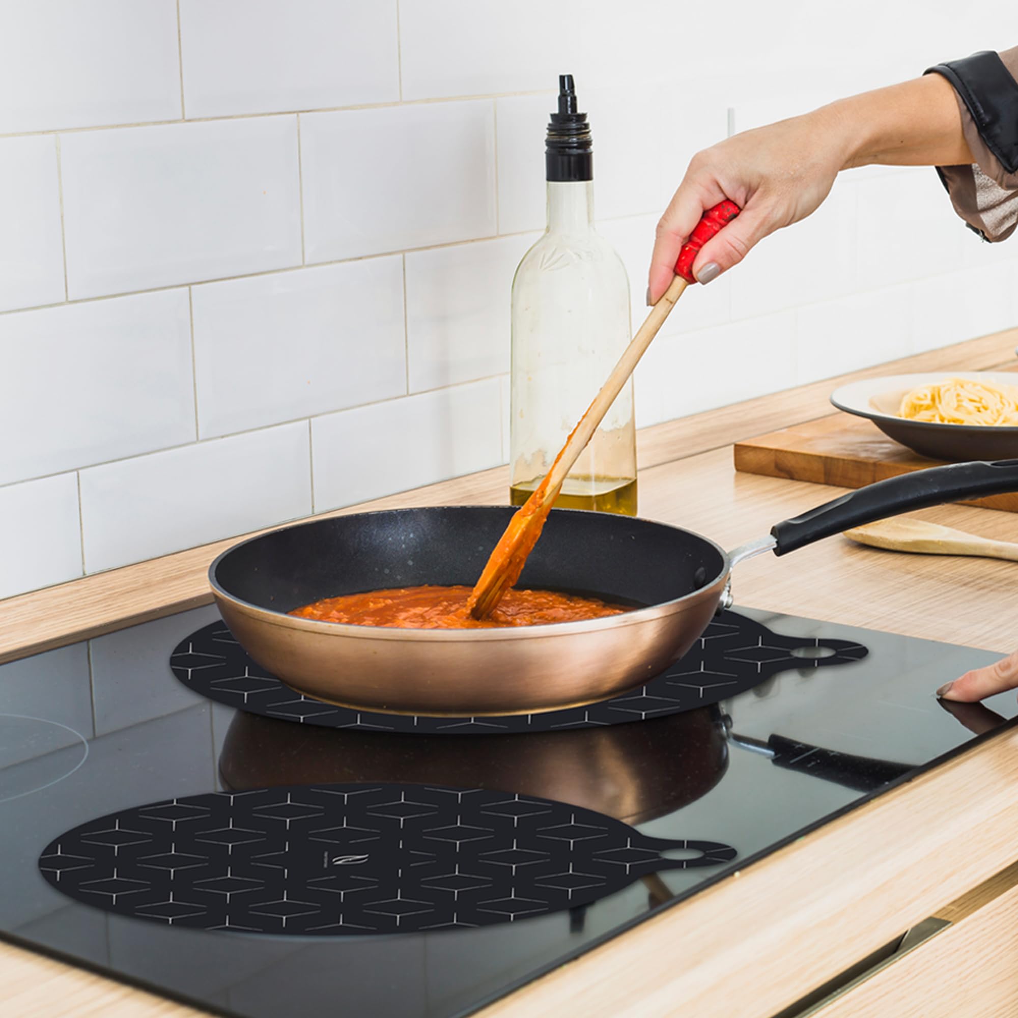 Tappetino Silicone Per Piano Induzione - Antiscivolo, Resistente Al Calore, 22 Cm - Foto 8