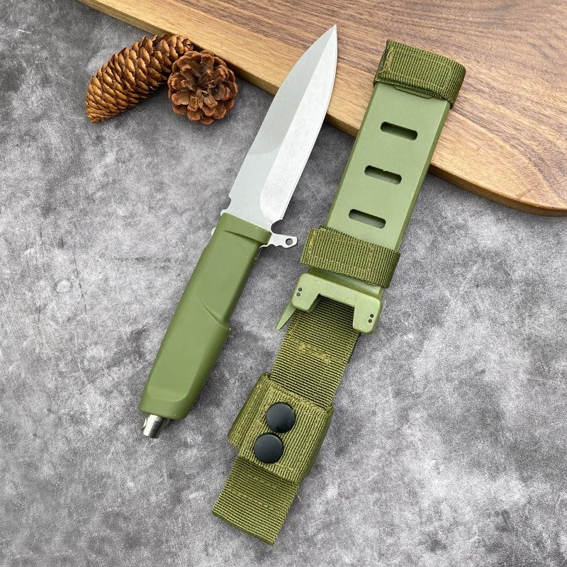 Geschmiedetes Gerades Messer im Freien mit fester Klinge, Überlebensmesser, Perfektes Bushcraft Messer Outdoor Jagdmesser aus 440 Stahl, Premium Survival Messer füR Camping, Wandern