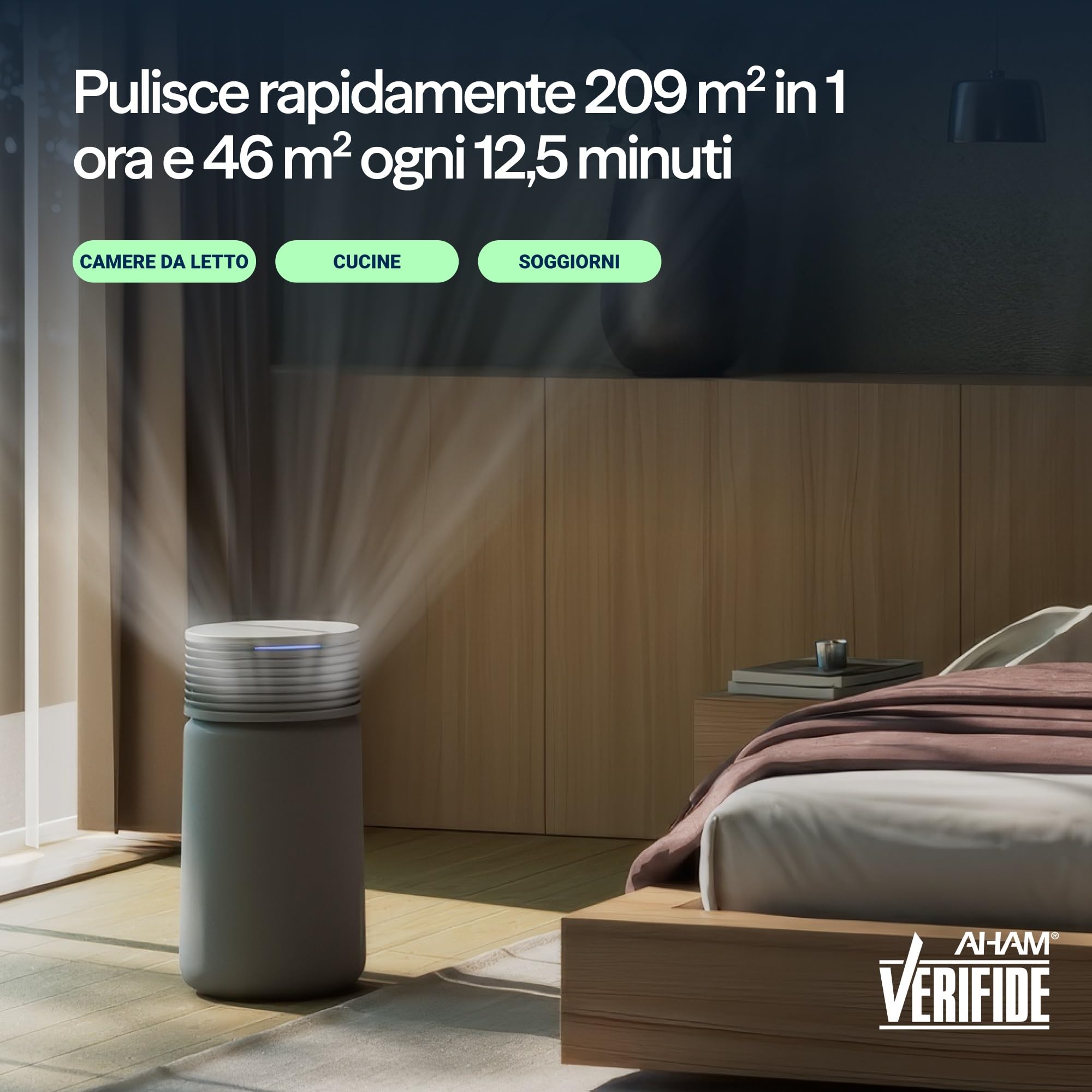 Purificatore d’aria BLUEAIR Blue Signature Medium – Purificazione intelligente ultra‑silenziosa per ambienti spaziosi fino a 86 m²