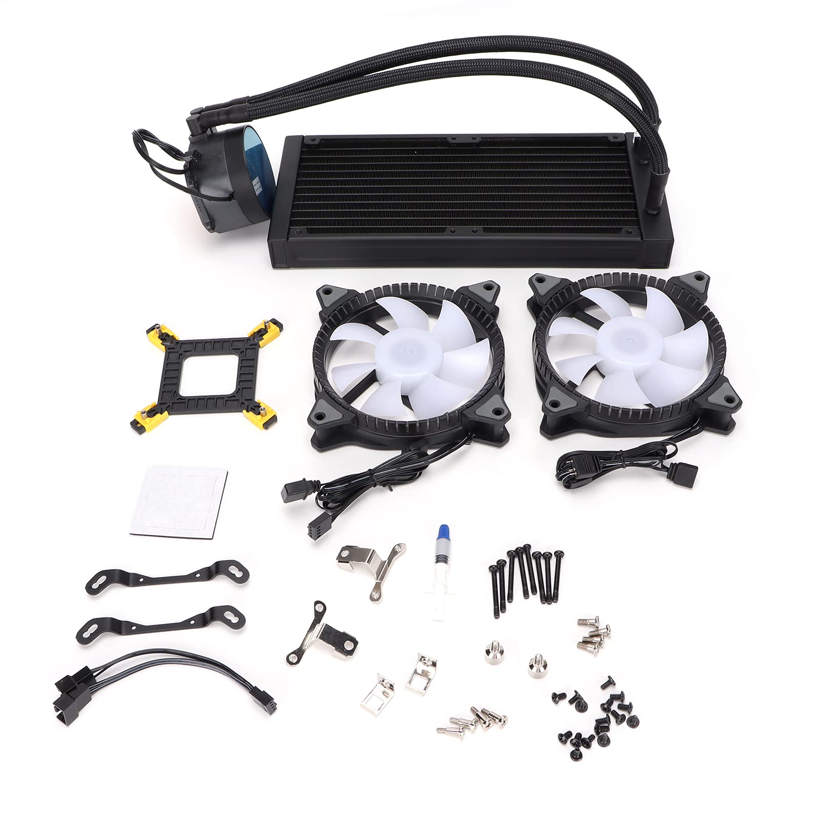 CPU-Kühler Geräuscharmer Wassergekühlter RGB-Lüfter für Leistungsstarke Builds – 240-mm-Wasserkühlungskühler mit Basis aus Reinem Kupfer