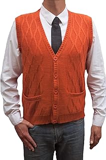 Sweater vest orange Clearance