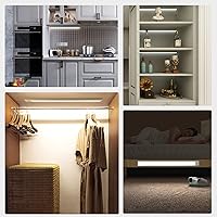 Vista 7 de 70 luces LED con sensor de movimiento, iluminación de armario debajo del mostrador, luces nocturnas inalámbricas recargables por USB, luz alimentada