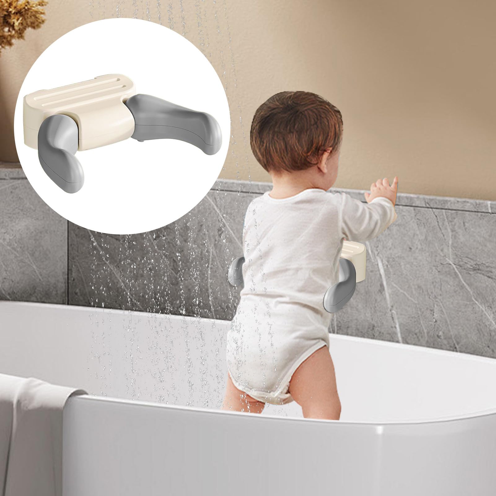 Supporto Per Bagnetto Per Stare In Piedi,Supporto Assistenza Bagno A Parete - Supporto Antiscivolo Senza Fori Salva-Spazio Per Casa Bagno Viaggio