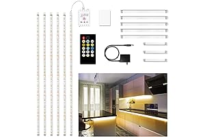 DAYBETTER Under Cabinet Lights: 6 Dimmable, Remote-Controlled LED Light Strips