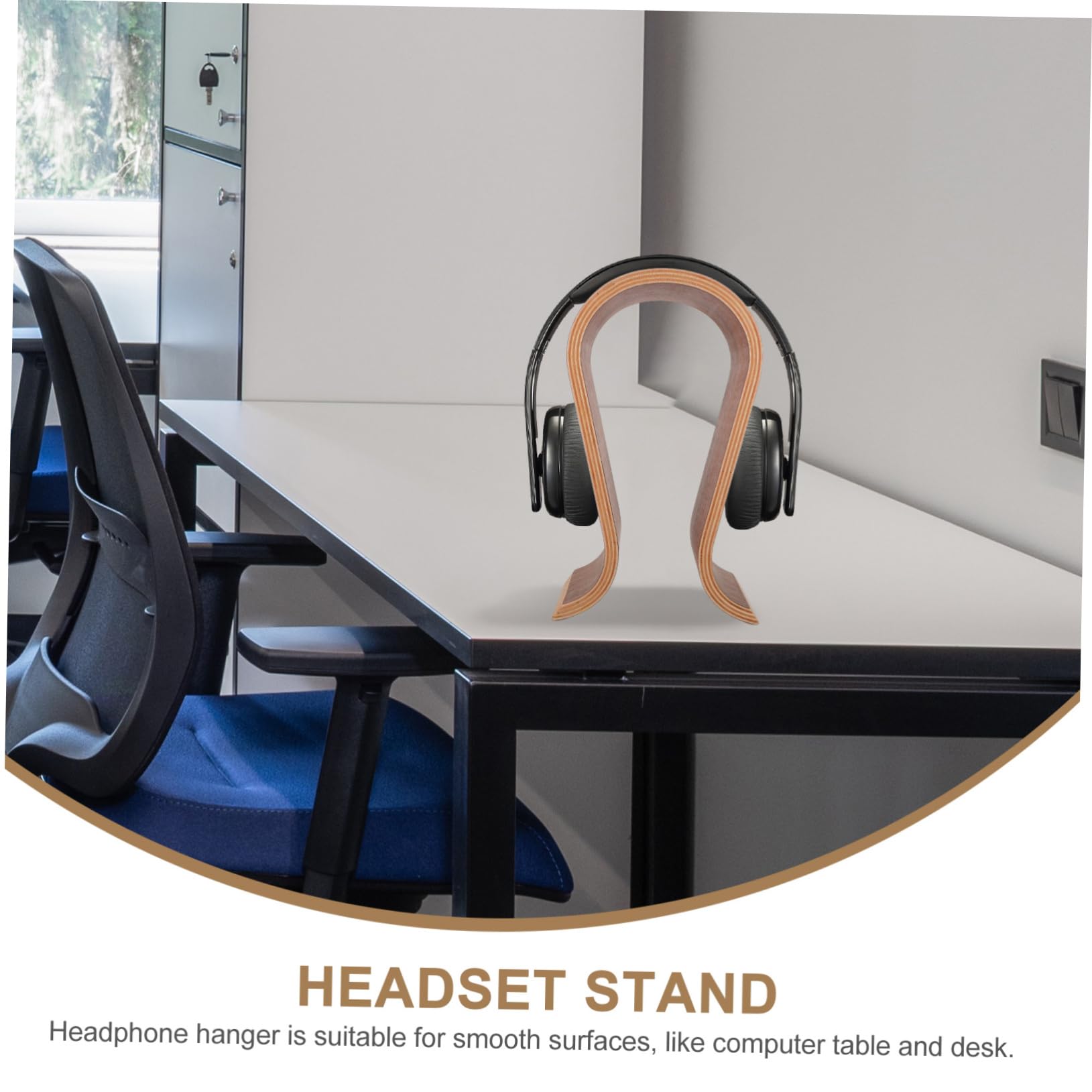 PartyKindom Supporto Per Cuffie Forma Di u Stand Per Cuffie in Legno Espositore Per Auricolari Da Tavolo Compatibile