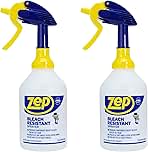 Zep Bleach Resistant Professional Sprayer Bottle - 32 oz (Pack of 2) - ZUPRO2-30 Foot Stream Spray or a Fine Mist, Adjustable Nozzle Measurements, Bleach Resistant for Up to a Year