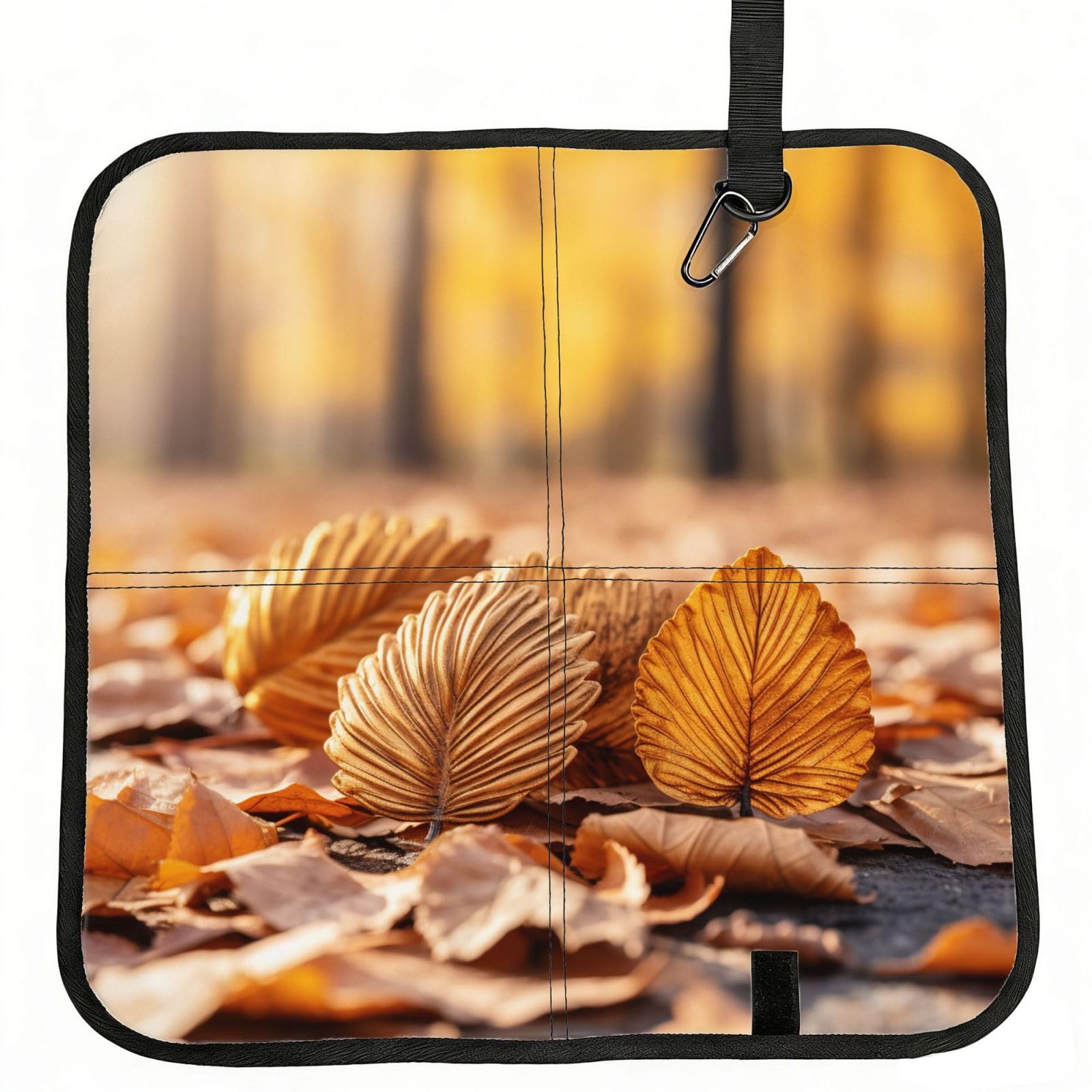 YGLHBDPBF Colorful Leaf Print Camping seat cushion,Foldable Sitting Pads,Save Backpack Space for Hiking