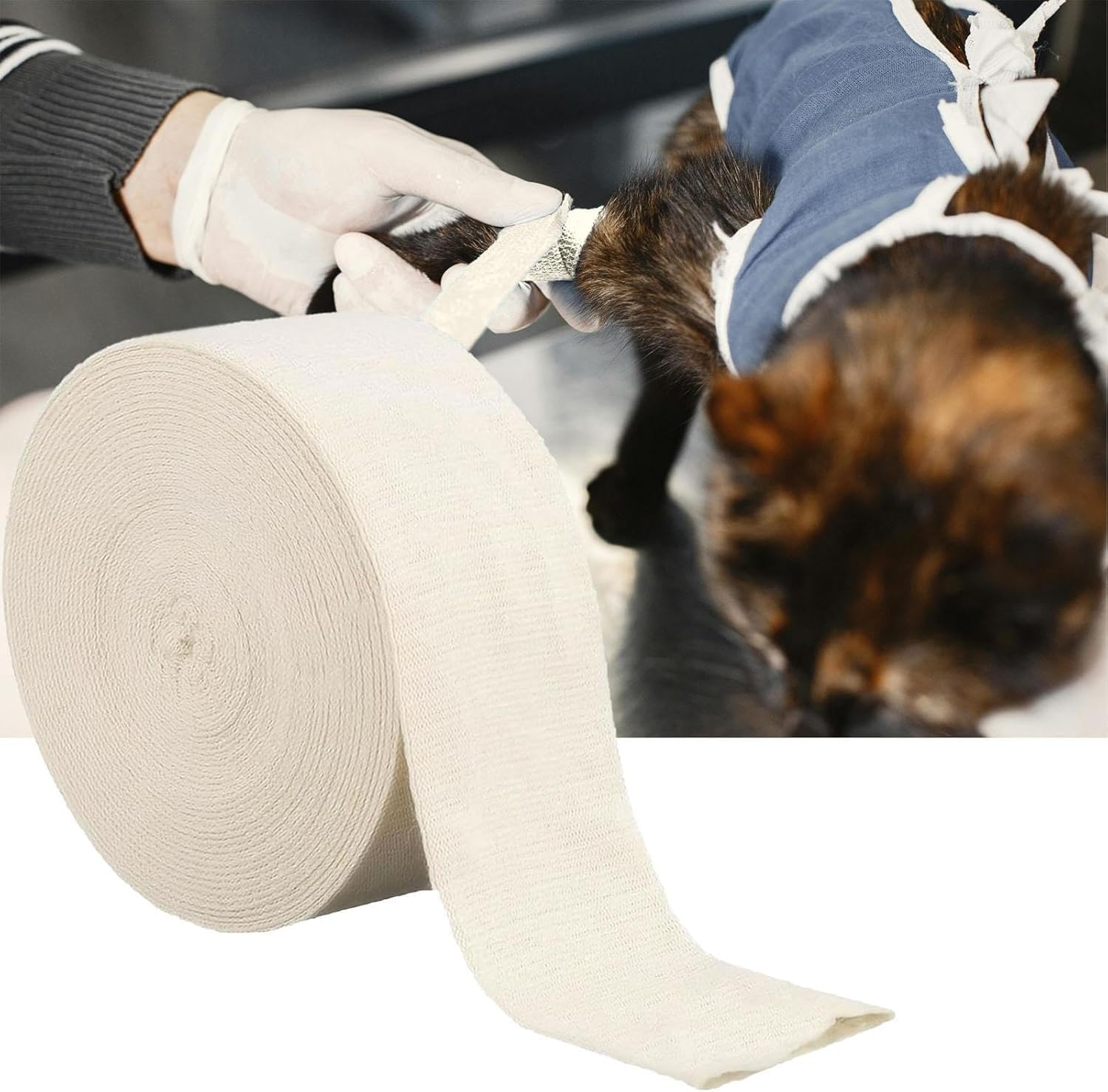 Vendas Tubulares Vendaje Elástico de Soporte para Brazo Vendaje de Neta elástica Transpirable Tubular Vendaje de Gasa de Algodón Soporte ​elástico Fijo Vendaje