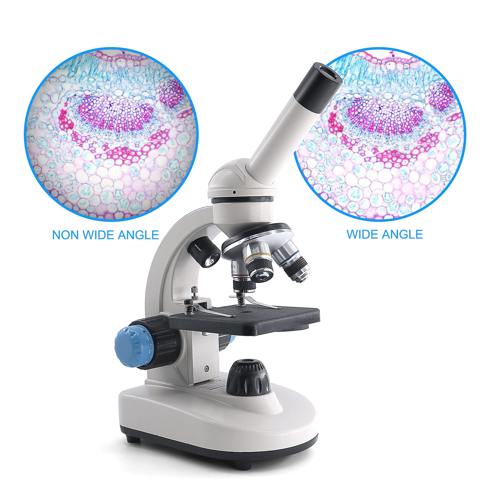 Microscopio monoculare Microscopio Swift SS110-DL, 40X-1000X, microscopio per Bambini e studenti, oculare WF10X / 25X, doppia illuminazione