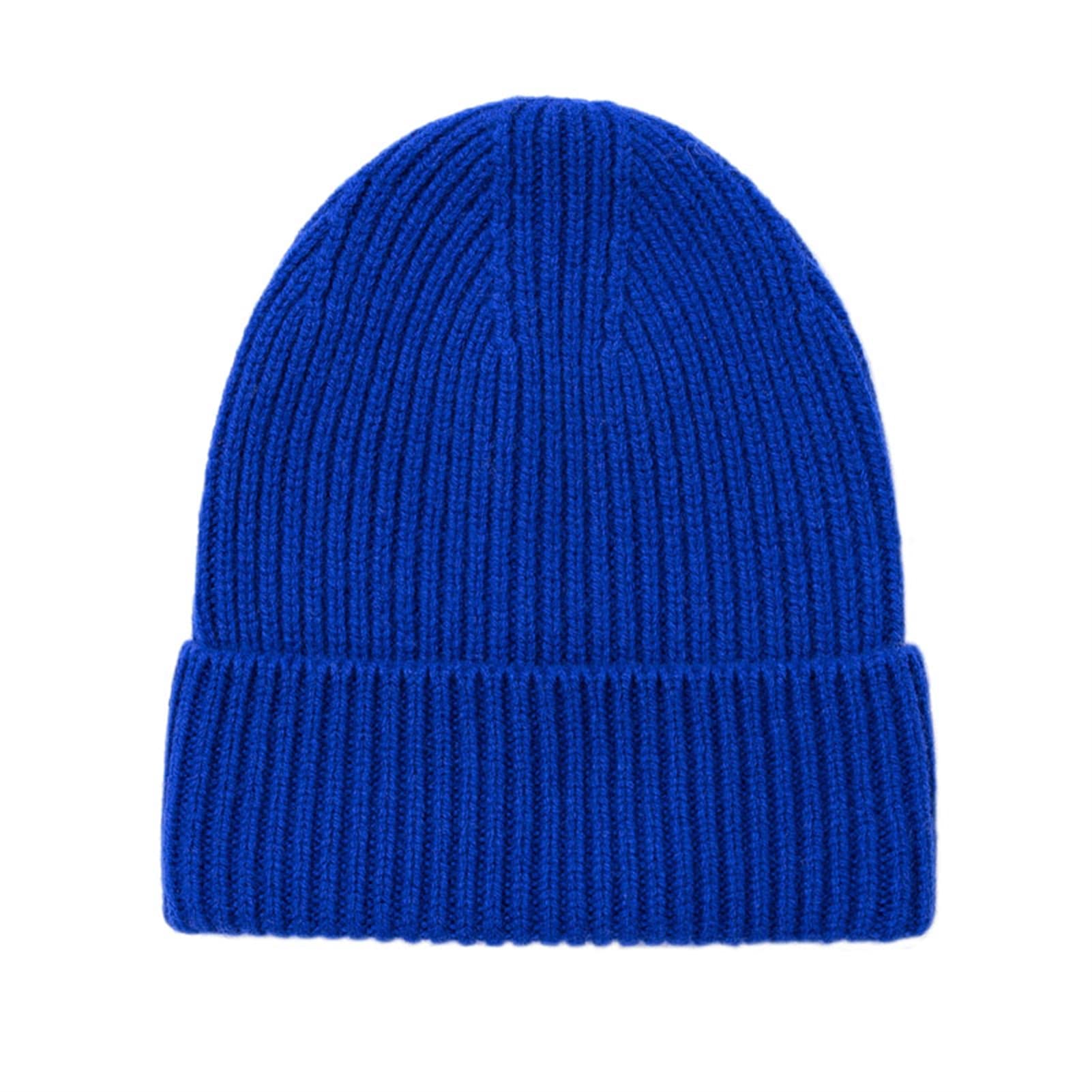 Bonnet Femme Tricot en laine bleu royal pour un hiver chaleureux et doux - 2