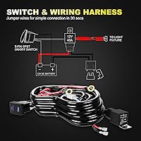 Vista 8 de TURBO SII Barra de luz LED de 22 pulgadas, triple fila, 306 W, 30600 lúmenes, haz combinado de inundación, 2 unidades, 4 pulgadas, 60 W, luces LED