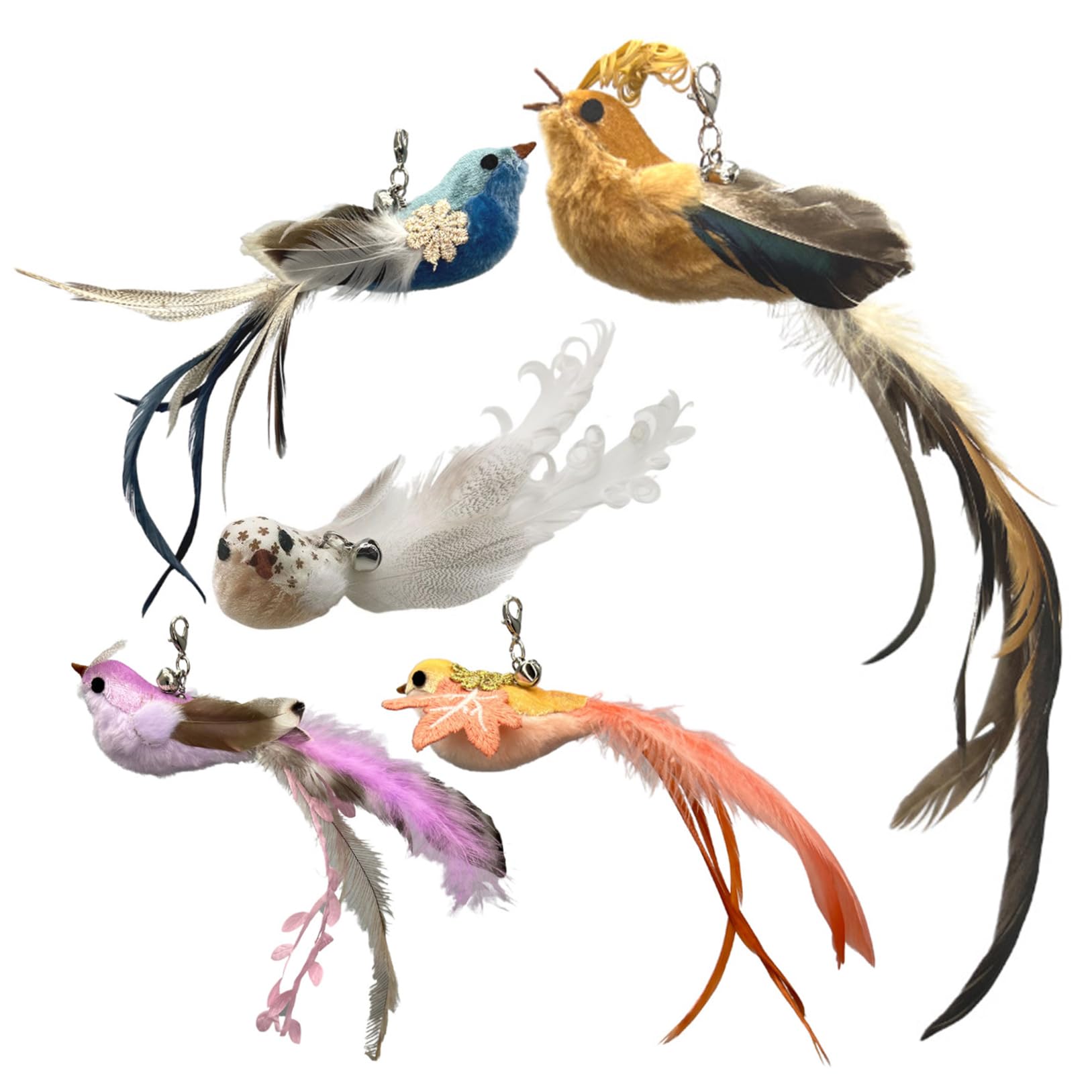 Recambio de juguete de plumas para gatos para jugar en el salón de casa
