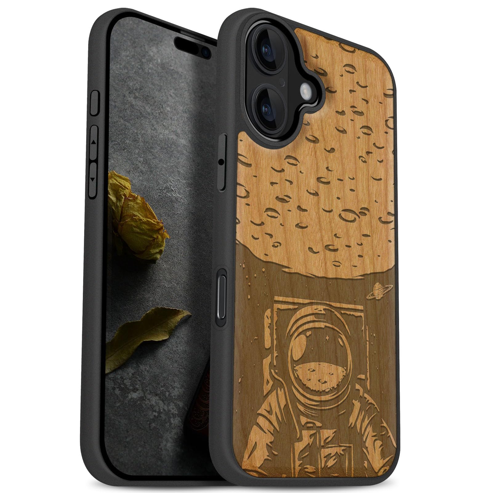 Coque bois iPhone 17 antichoc compatible MagSafe étui Apple 17 bois - 8