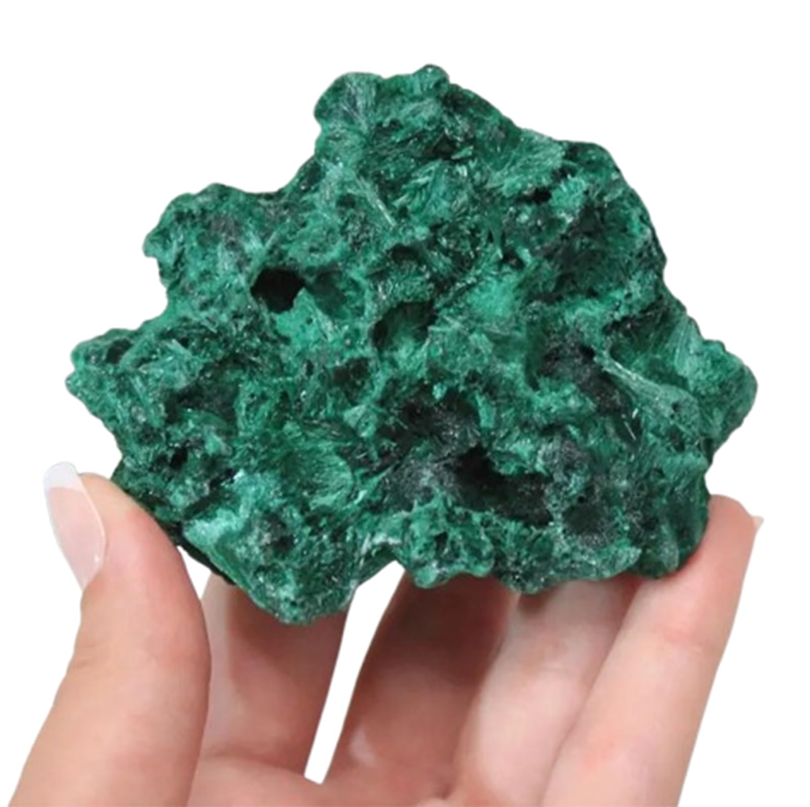 HUJWLBWF Irregular Malachite Crystal Raw Stone, Rough Crystal Collection, Shape Crystal for, and Home Decor,60~90g