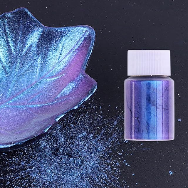 SOFEA Chameleon Powders, Chameleon-Powder Color Shift Mica Powder for Epoxy Resin Pearl Pigment Powder for Painting Soap Making Slime 10 Colors