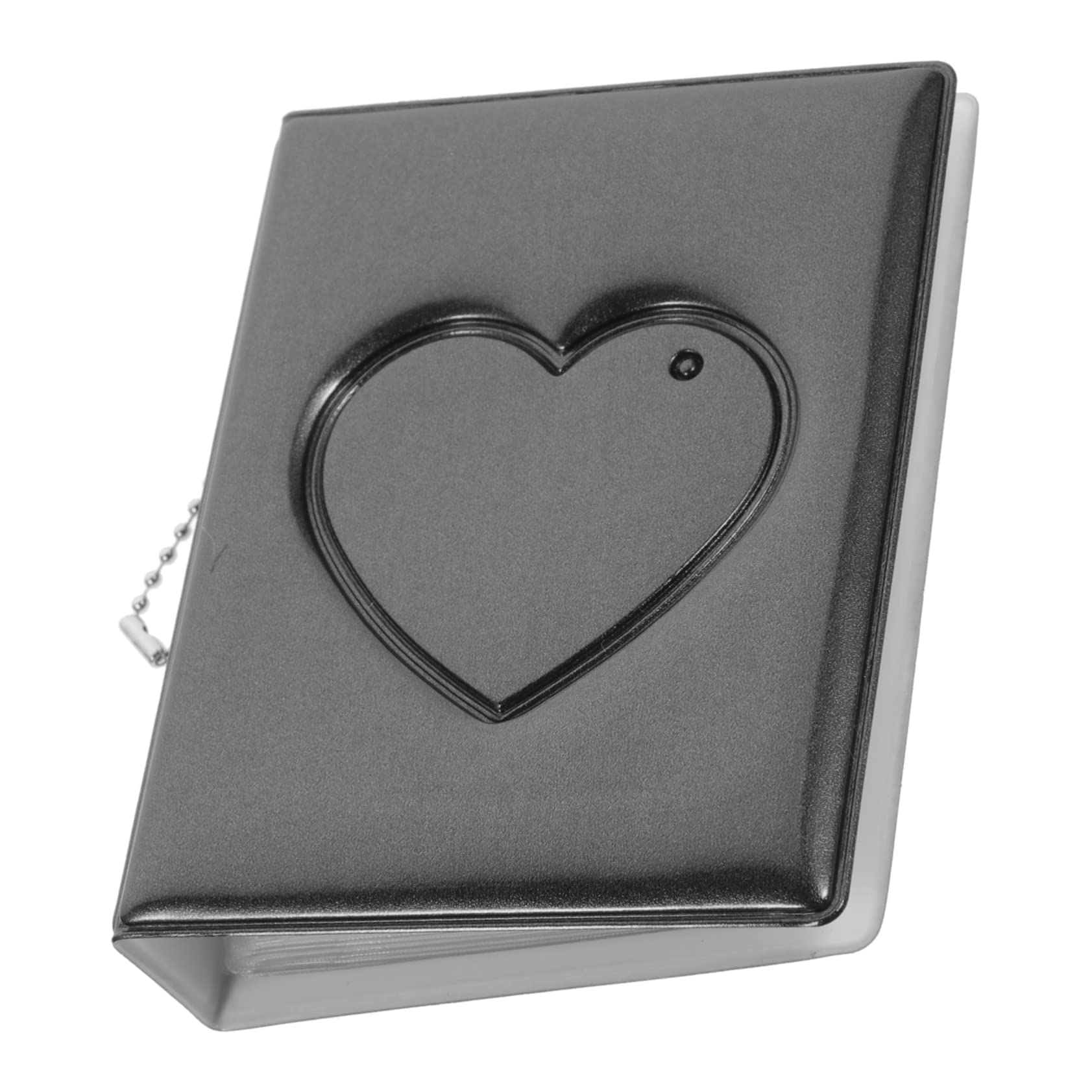 STOBAZA Heart Photo Holder Album Photo Card Binder for Women Portable Storage with Transparent Pockets for Wedding Graduation Travel Photos present