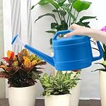 Generic 2 Gallon Plastic Blue Watering Can with Removable Long Spout, Large Capacity for Indoor Outdoor Plants