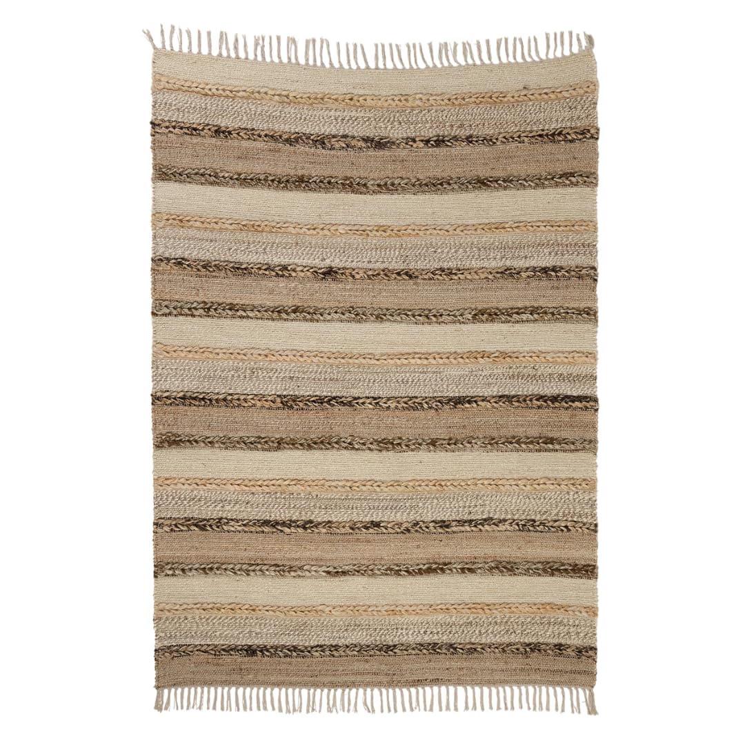 WSG Colima Rug Brown and Natural Abstract Large Living Room Area Design 160 x 230cm