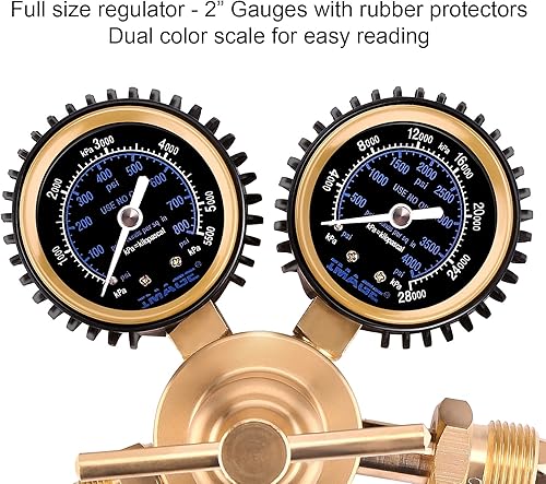 Miniatura 3 de Regulador de nitrógeno, medidor de nitrógeno IMAGE con equipo de presión de suministro de 0-800 PSI de latón, conexión de entrada CGA-580 y salida