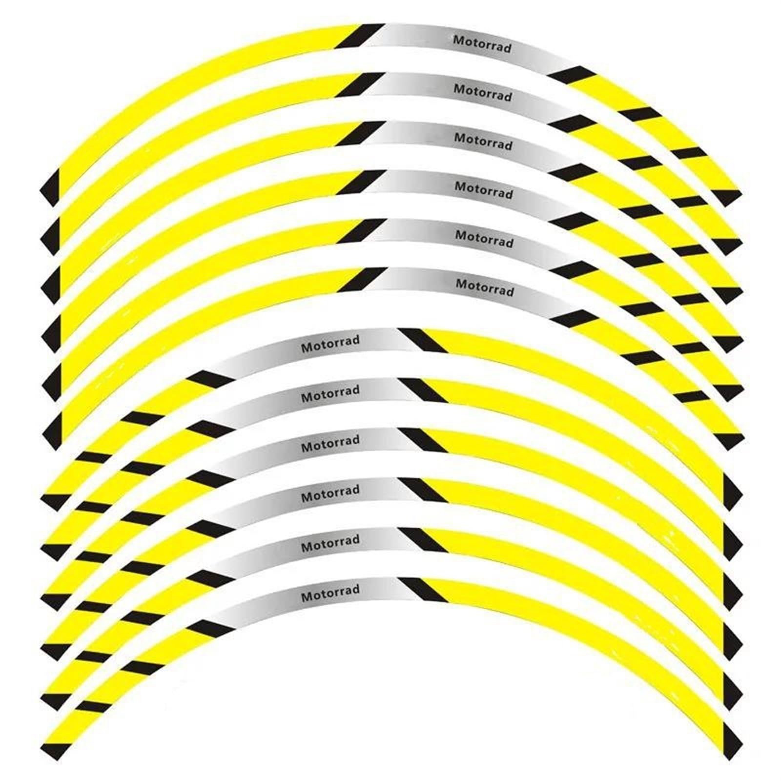 Piwine Style 13 Stickers Motorcycle Wheel Stickers Night Reflective Decorative Rim For Bmw C650gt C 650Gt 650 C650 Gt(Style 13)