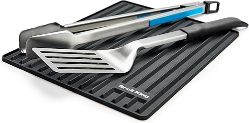Broil King 60009 Alfombrilla de silicona para estante lateral, color negro