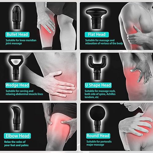 Miniatura 7 de Pistola de masaje de tejido profundo, pistola eléctrica de masaje muscular de espalda, masajeador de cuello para aliviar el dolor, masajeador de