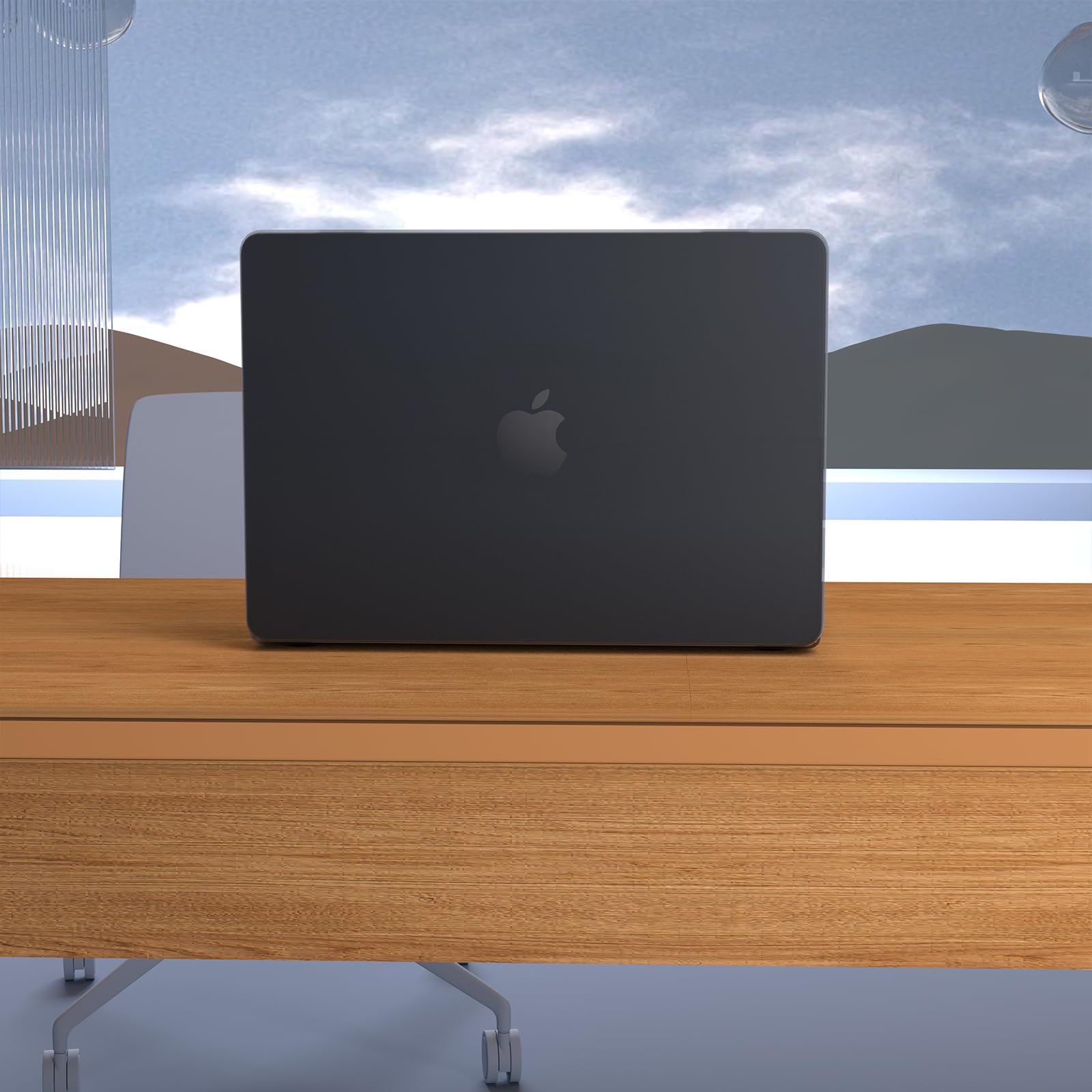 Coque matte crystal compatible avec MacBook Pro 16 pouces M5 M4 M3 M2 M1 Pro/Max[Couleur assortie au Mac], version 2026 2024-2021, Protection ultra fine pour Mac 16,2", Noir sidéral transparent
