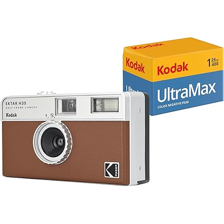Kodak RETROK0003 EKTAR H35: Half Frame Film Camera (Brown)