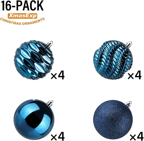 Miniatura 314 de XmasExp Juego de 24 mini esferas de Navidad inastillables para bolas de árbol de Navidad de 1.181 in/1.18 pulgadas (oro rosa)